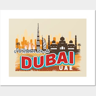 I'd Rather Be In Dubai UAE Vintage Souvenir Posters and Art